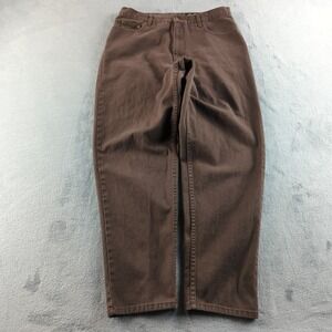 Vintage 90s Eddie Bauer Jeans Womens Size 11 Brown Loose Wide Baggy Skate Grunge